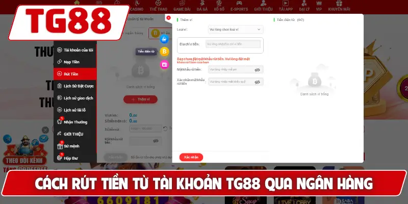 Hướng Dẫn Rút Tiền Từ Tài Khoản TG88 - An Toàn Không Lỗi