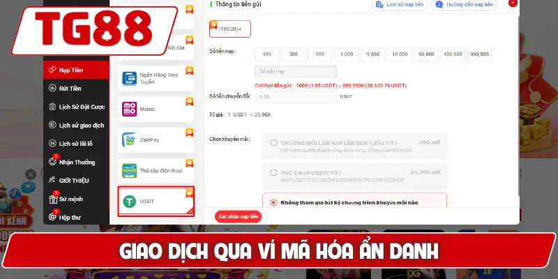 Hướng Dẫn Nạp Tiền Vào Tài Khoản TG88 - Nhanh Gọn Tiện Lợi